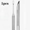 Stainless Steel Remover Manicure Sticks Tool Doubleended Bevelled Nail Grinding File Circle Beveled 5