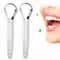 Stainless Steel Tongue Scraper For Halitosis Cleaning Coated Tongue Oral Hygiene Remover Brush 6