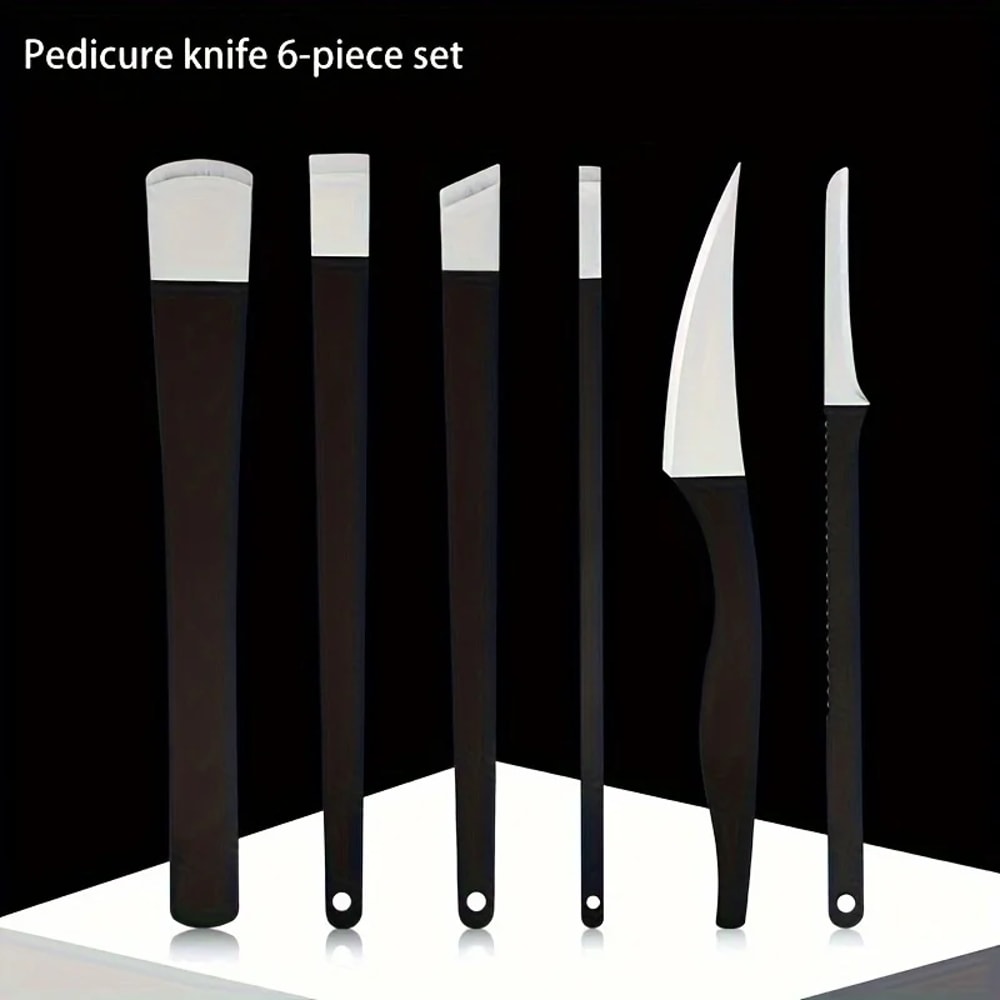 Stainless Steel Foot Care Set With Ingrown Toenail Clippers Sharp Exfoliating Knife And Dead Skin R 1
