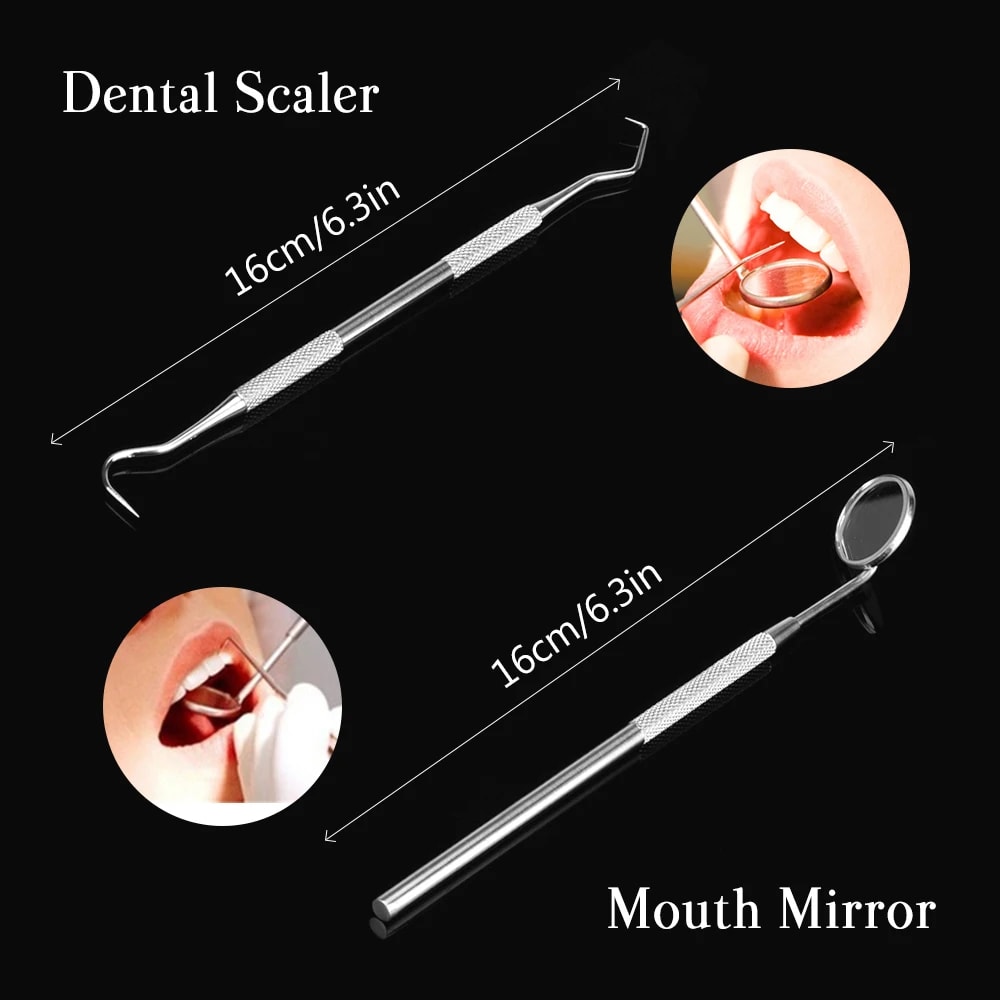 Teeth Cleaning Tool Dental Plaque Remover Tartar Scraper Scaler Oral Care Dentist Dental Hygiene Ki 4