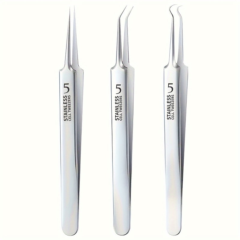 Stainless Steel Acne Extractor Set Hypoallergenic Beauty Tweezers For Clear Skin EasyToUse Ideal Fo 1