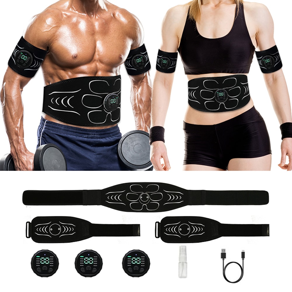Abdominal Muscle Toner EMS Stimulator Electronic Fitness Massage Belt USB Recharge Slimming Device 0