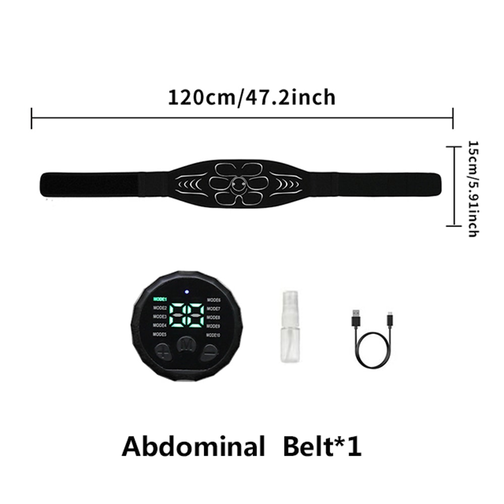 Abdominal Muscle Toner EMS Stimulator Electronic Fitness Massage Belt USB Recharge Slimming Device 5