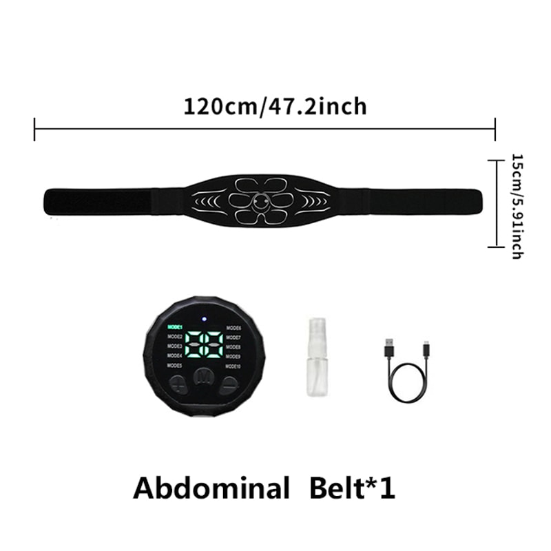 Abdominal Muscle Toner EMS Stimulator Electronic Fitness Massage Belt USB Recharge Slimming Device 5