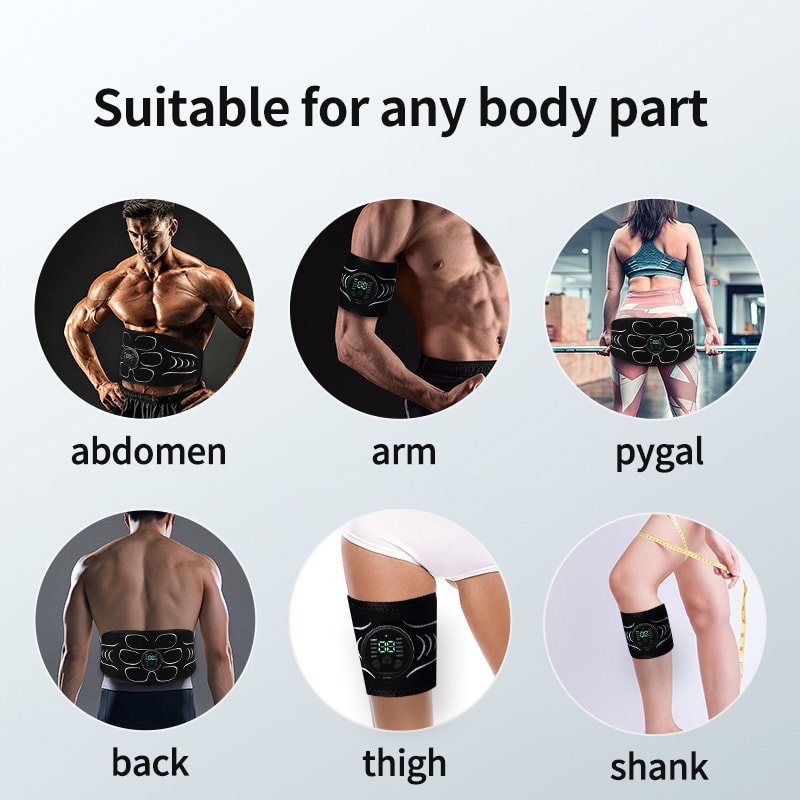 Abdominal Muscle Toner EMS Stimulator Electronic Fitness Massage Belt USB Recharge Slimming Device 2