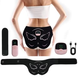 buttock muscle stimulator electric ems hip trainer, fitness massager, modes levels remote control