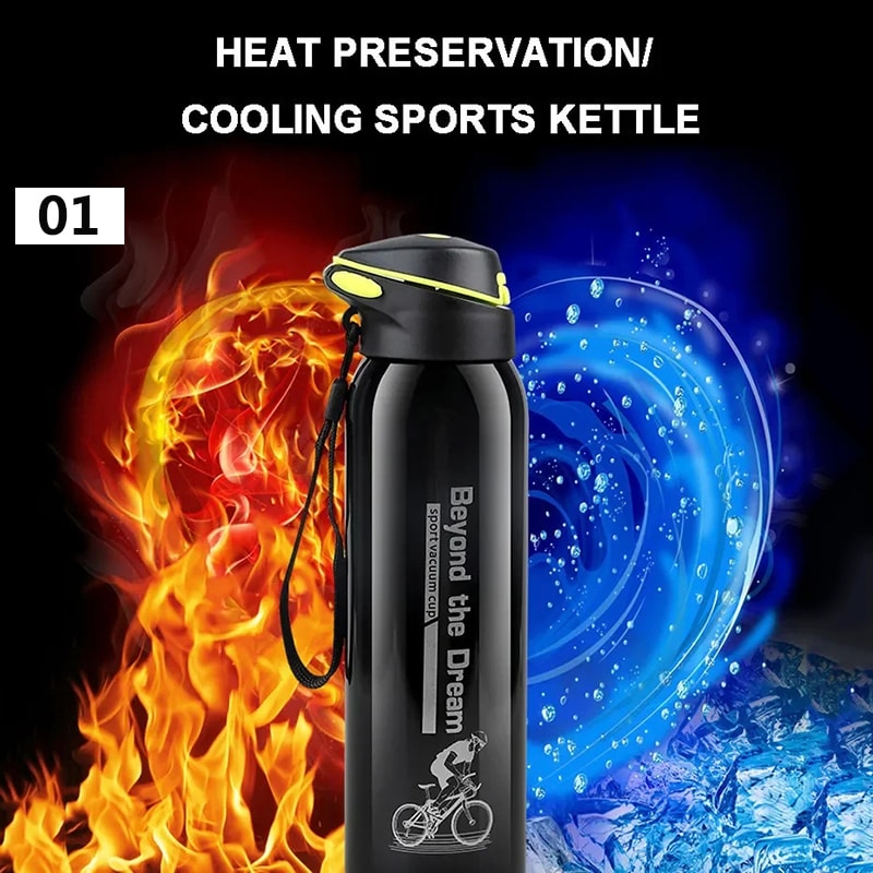 Outdoor Sport Cycling Water Bottle Vacuum Stainless Steel Thermo Drink Mug For Travel And Cycling 1