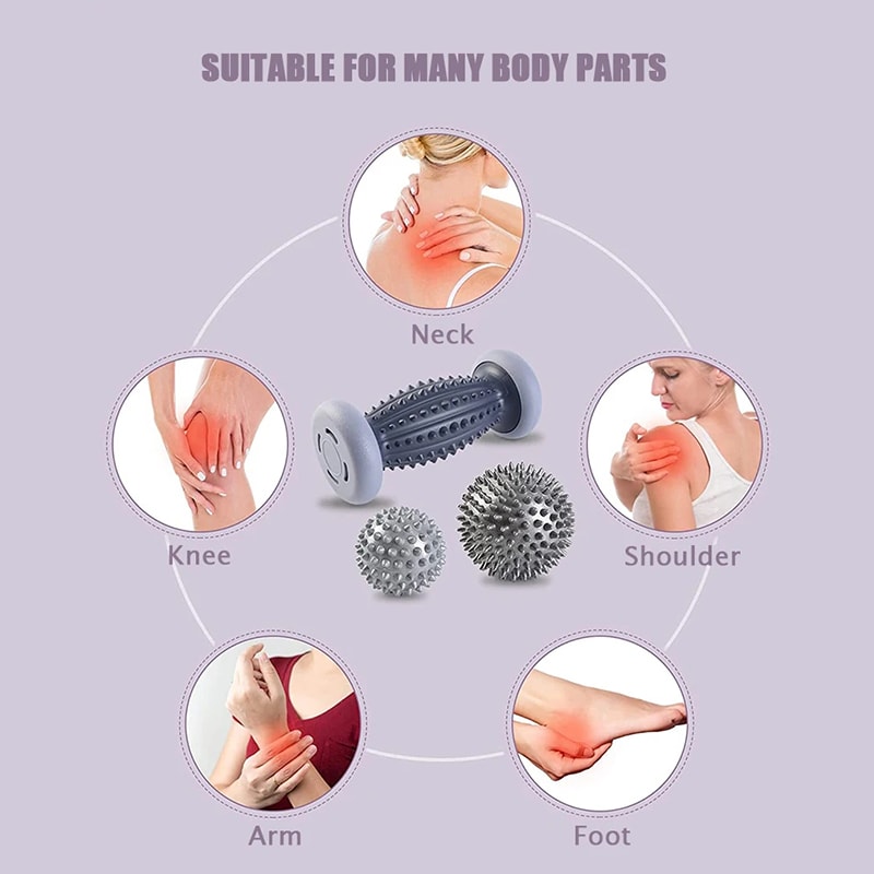 Plantar Fasciitis Massager Foot Massage Roller Hedgehog Ball Heel Spur Therapy Tool Trigger Point R 4