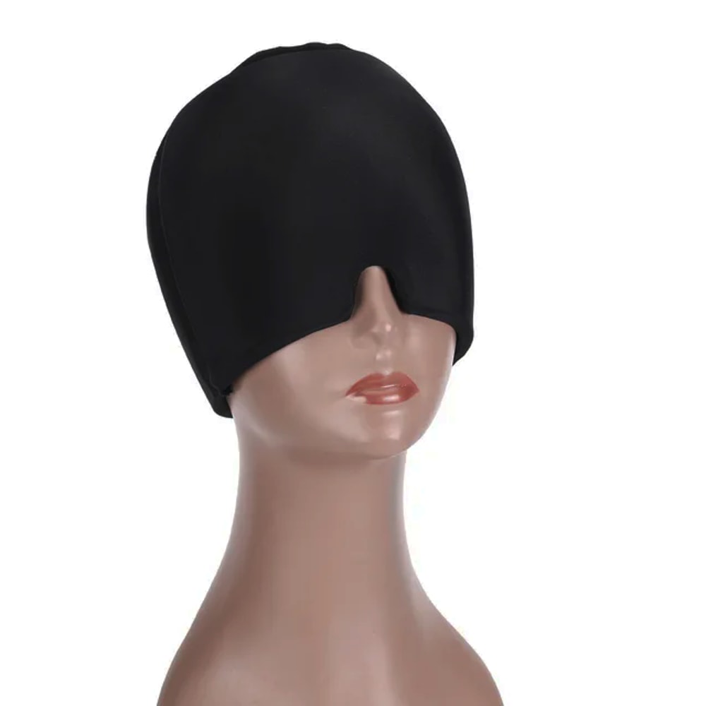 Headache Relief Hat Compress Face Mask, Migraine Gel Cold Ice Head Wrap Pack, Sleep Tool For Sinus Stress Tension