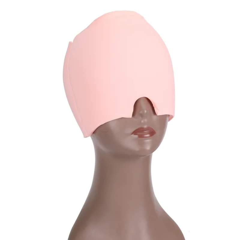 Headache Relief Hat Compress Face Mask, Migraine Gel Cold Ice Head Wrap Pack, Sleep Tool For Sinus Stress Tension