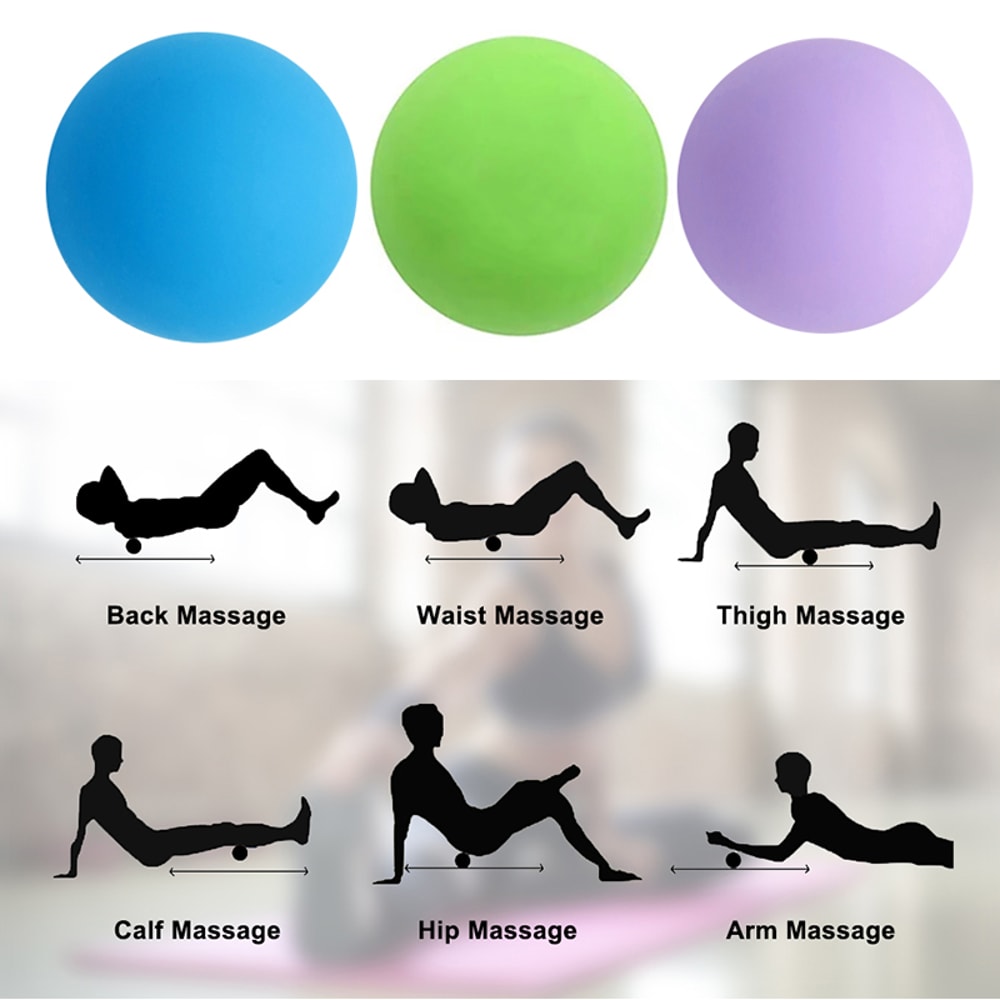 Deep Tissue Massage Lacrosse Ball Muscle Relax Shoulders Neck Back Foot Body Trigger Point Yoga Fit 2
