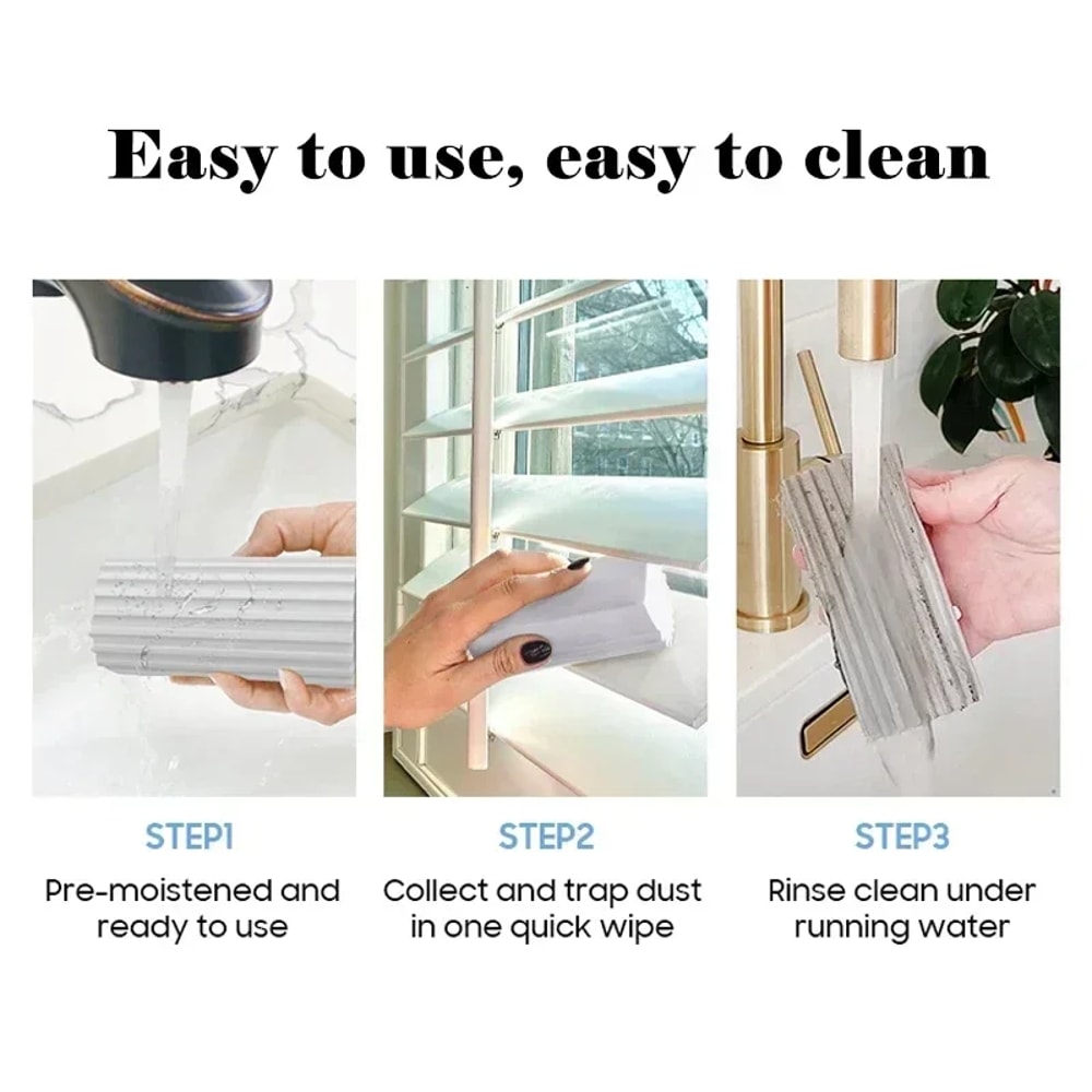Reusable Sponge Magic Duster Eraser For Cleaning Dust Blinds Kitchen Window Tools 4