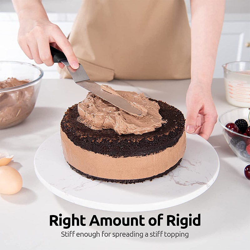 Stainless Steel Cake Offset Spatula Icing Spatula With PP Plastic Handle For Frosting And Cake Deco 1