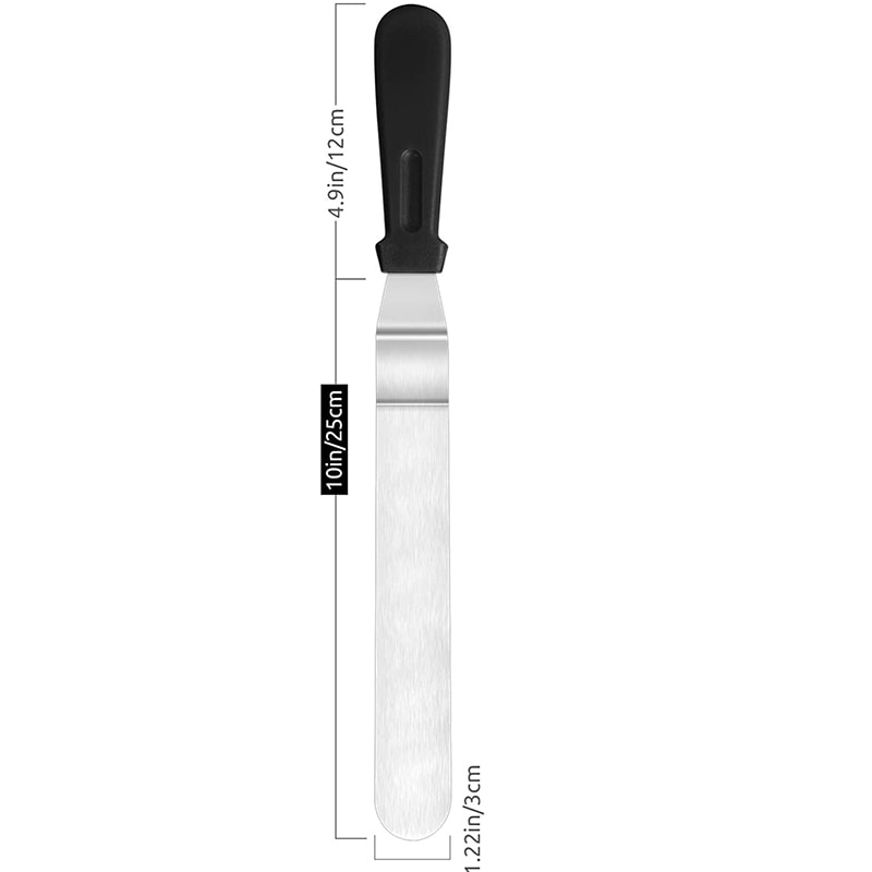 Stainless Steel Cake Offset Spatula Icing Spatula With PP Plastic Handle For Frosting And Cake Deco 8