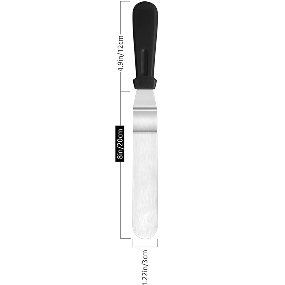 Stainless Steel Cake Offset Spatula Icing Spatula With PP Plastic Handle For Frosting And Cake Deco 7