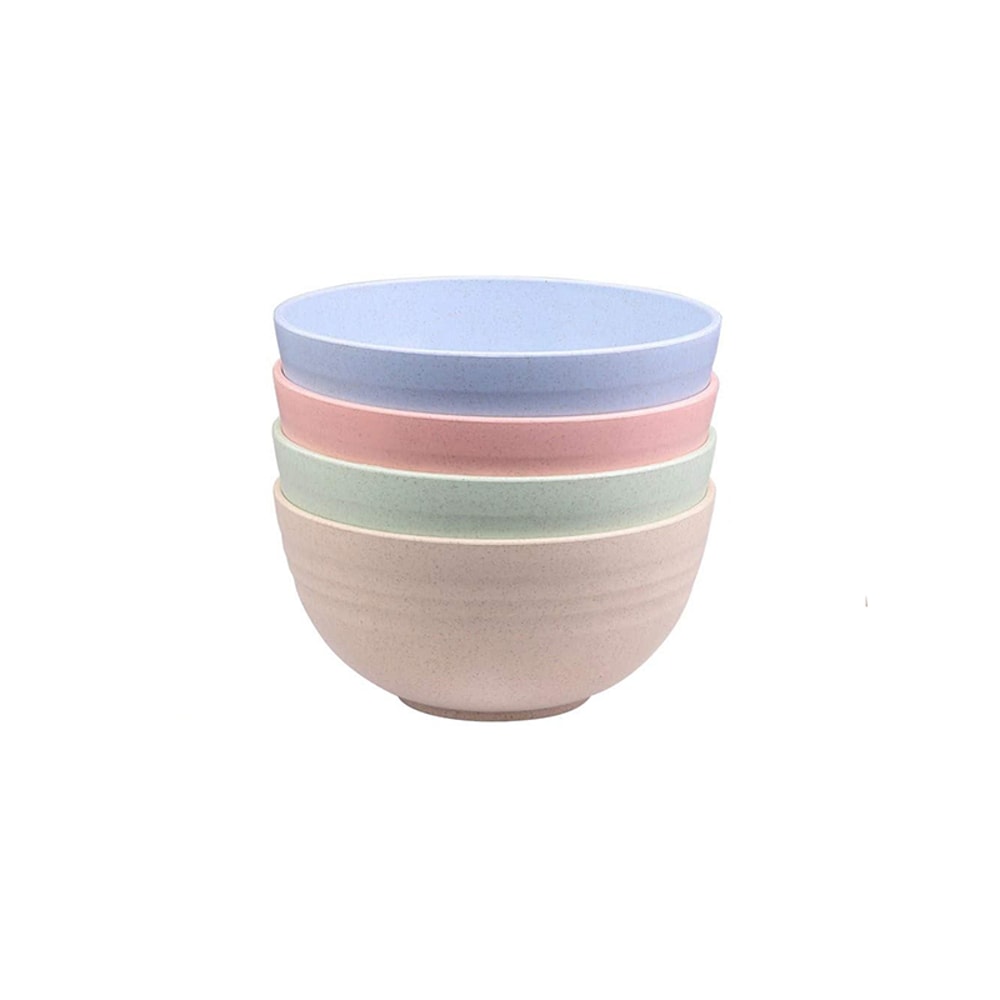 Lightweight Unbreakable Wheat Straw Cereal Bowls Set for Soup Salad Snack Noodle and Fruit
