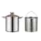 Stainless Steel Deep Fryer Pot with Mesh Steamer Basket Tempura Fryer Pot with Lid and Tong