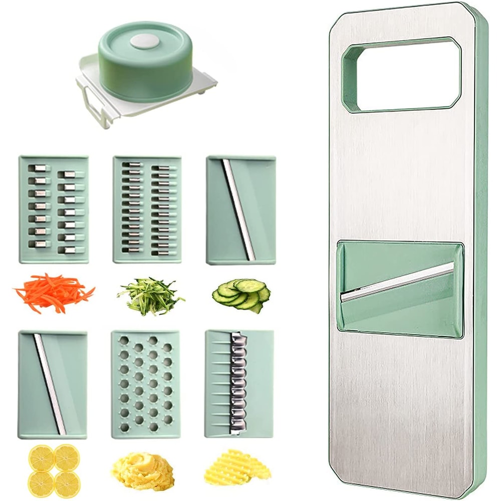 Vegetable Slicer with Interchangeable Blades Veggie Slicer Julienne Shredder for Effortless Cutting