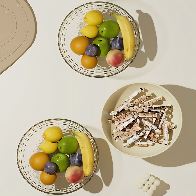 Light Luxury Celebrity Fruit Dish Coffee Table Candy Snack Tray for Home Living Room High Appearance