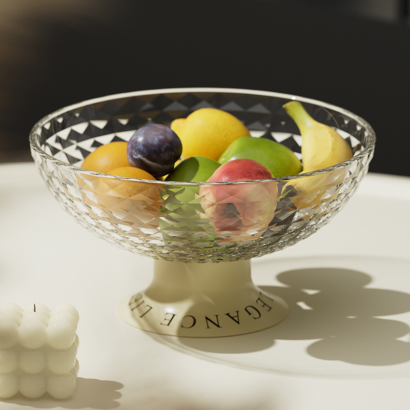 Light Luxury Celebrity Fruit Dish Coffee Table Candy Snack Tray for Home Living Room High Appearance