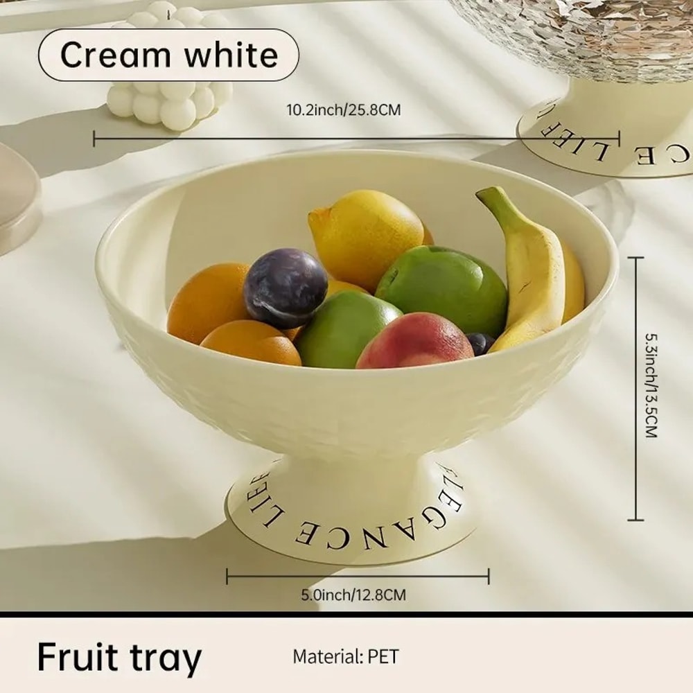 Light Luxury Celebrity Fruit Dish Coffee Table Candy Snack Tray for Home Living Room High Appearance