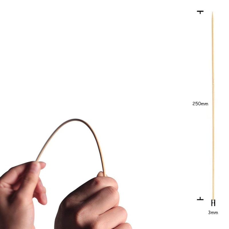 Bamboo BBQ Skewers Natural Bamboo Sticks For Kabobs Grilling And Appetizer Barbecue Use 5