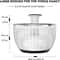 Large Lettuce Dryer QT Salad Spinner Easy Press OneHanded Vegetable Washer Mixer 5