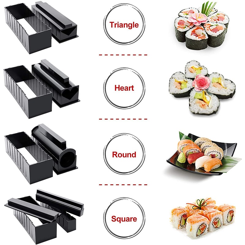 Sushi Maker Kit DIY Sushi Mold Press With Rice Roll Mold And Sushi Maker Press 3