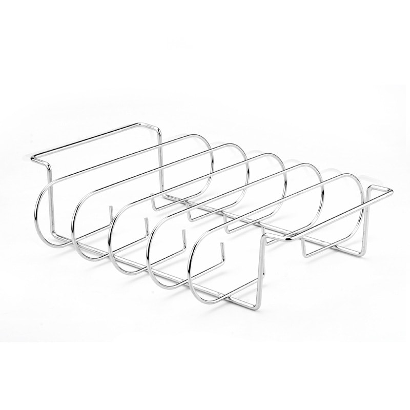 NonStick BBQ Rib Racks Steel Roasting Grilling Stand For Gas Grill Holds Rib Rack Barbecue Meat Roa 7