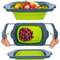 Collapsible Colander Strainer With Extendable Handles Over The Sink Vegetable Fruit Strainers 0