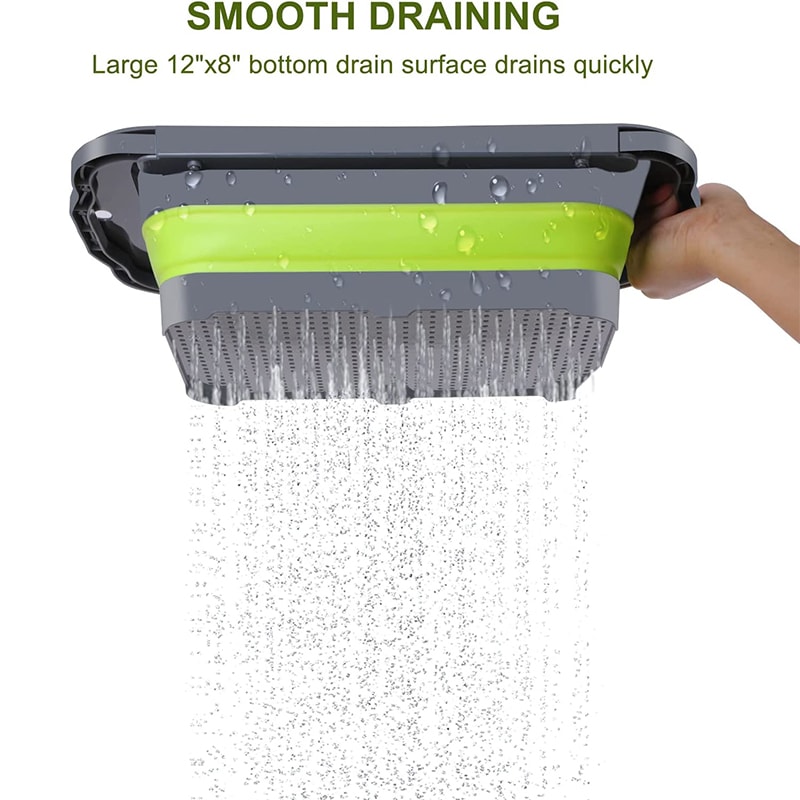 Collapsible Colander Strainer With Extendable Handles Over The Sink Vegetable Fruit Strainers 2