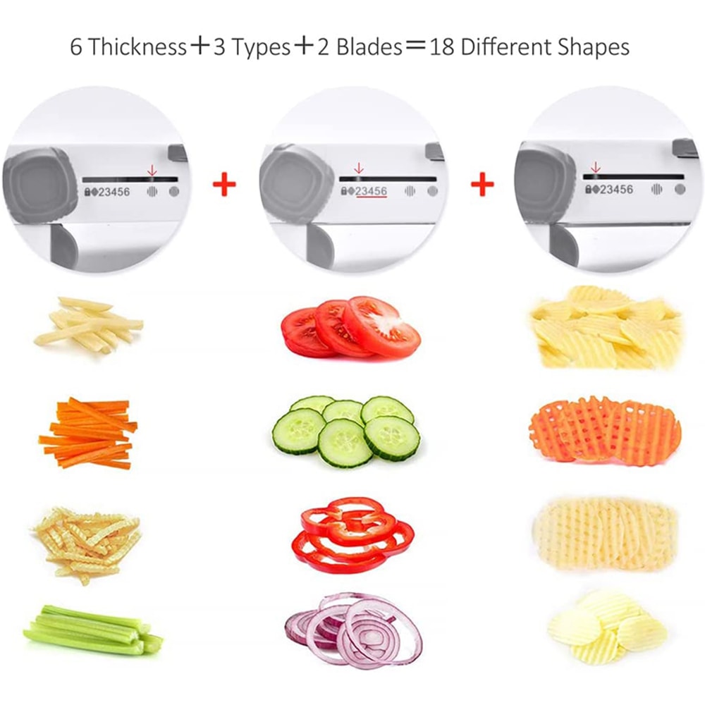 Stainless Steel Vegetable Slicer Adjustable Julienne Slicer For Potato Onion 4
