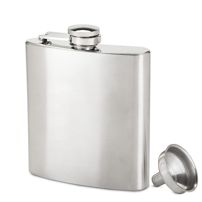 Leak Proof Hip Flask With Funnel Stainless Steel Drinking Flask For Liquor Whiskey Camping 7