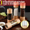 Manual Salt And Pepper Mills Premium Acrylic Grinder Set With Wooden Shakers And Adjustable Ceramic 2