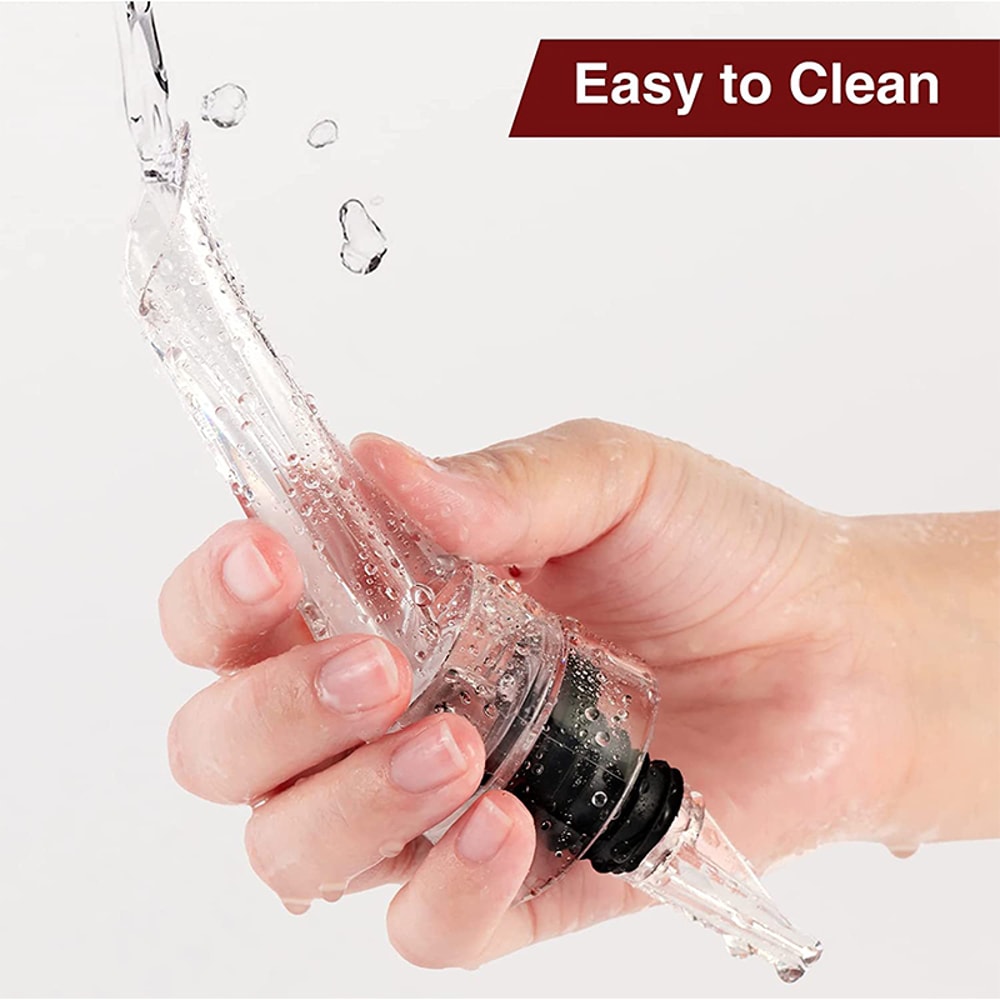 Wine Decanter With Aerator Wine Aerator Pourer Spout For Improved Flavor Attaches To Any Bottle 4