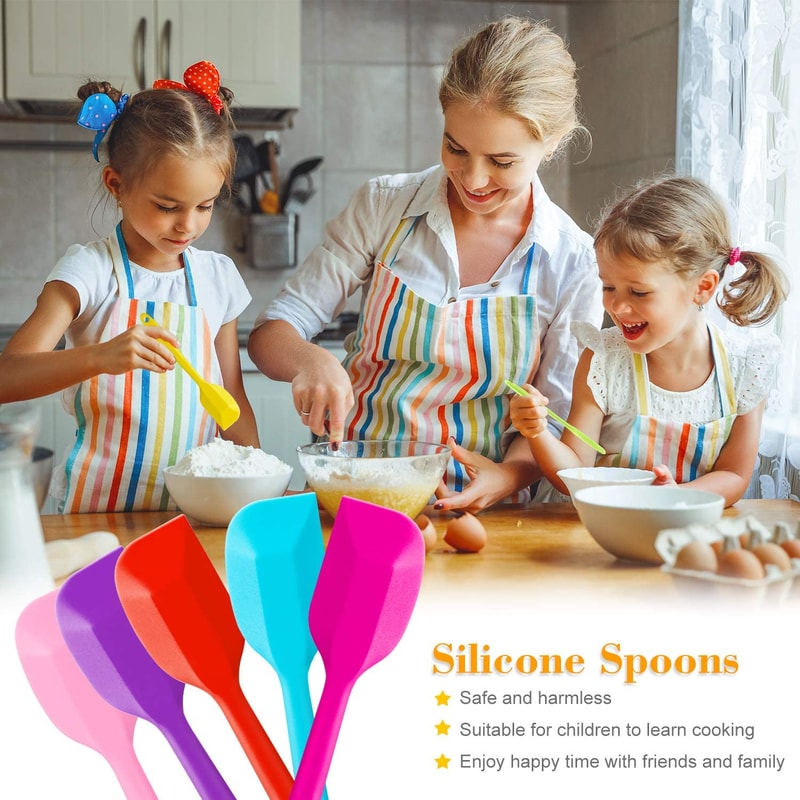 Flexible Silicone Spatula Heat Resistant NonStick Scrapers For Baking Cooking Mixing 0