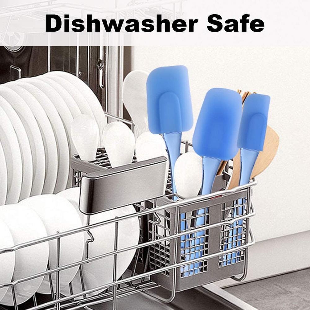 BPA Free Flexible Silicone Spatulas Set For Baking Cooking Mixing Scraping Heat Resistant 3