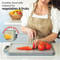 Non Toxic Large Stainless Steel Chopping Board with Double Sided Metal Cutting Board and Ceramic Sharpener for Kitchen