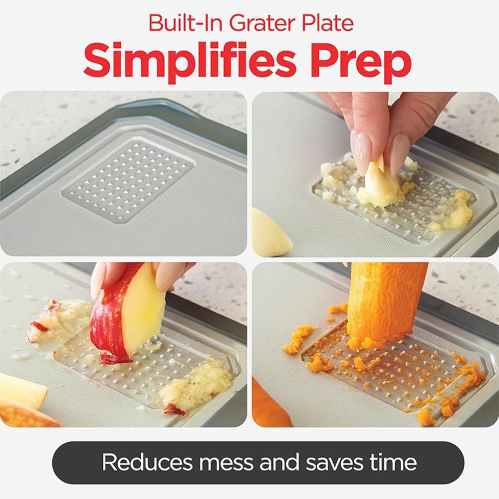 Non Toxic Large Stainless Steel Chopping Board with Double Sided Metal Cutting Board and Ceramic Sharpener for Kitchen