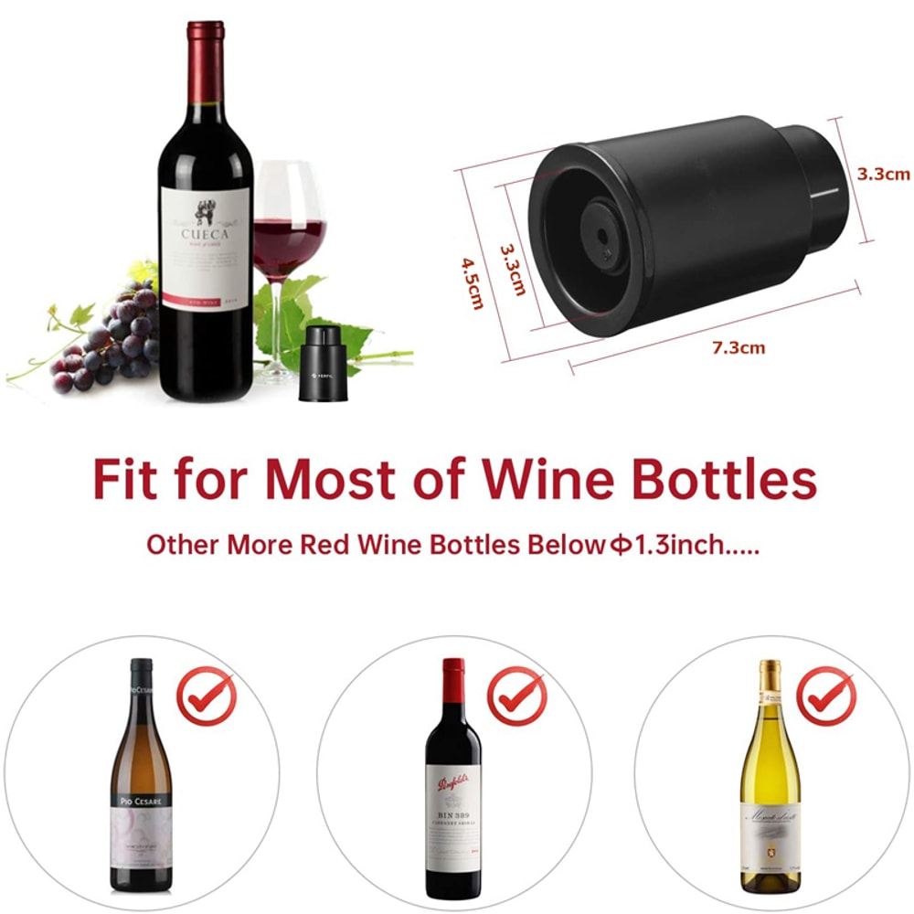 Reusable Vacuum Wine Stoppers Pump Wine Preserver To Keep Your Wine Fresh 3