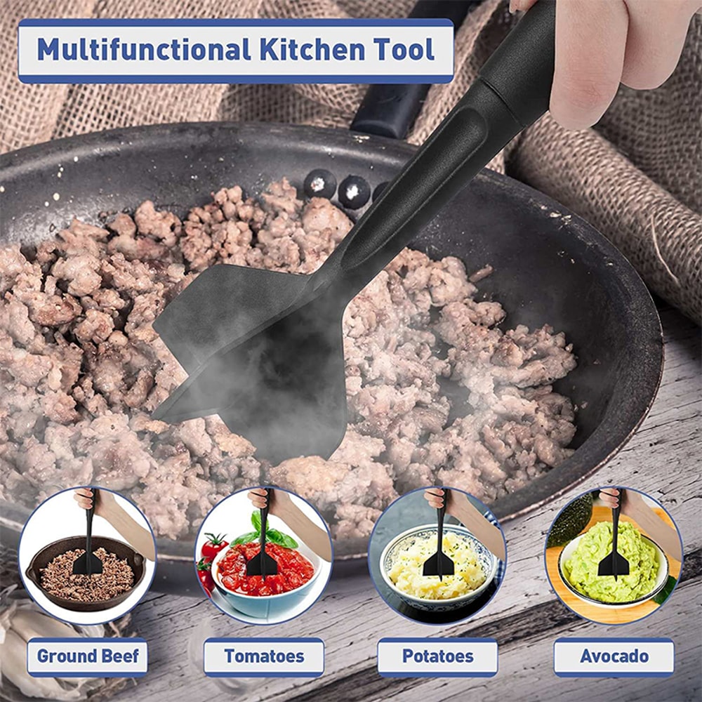 Meat Chopper Nylon Resistant Tool For Beef Masher Hamburger Potato Smasher Premium Heat 2