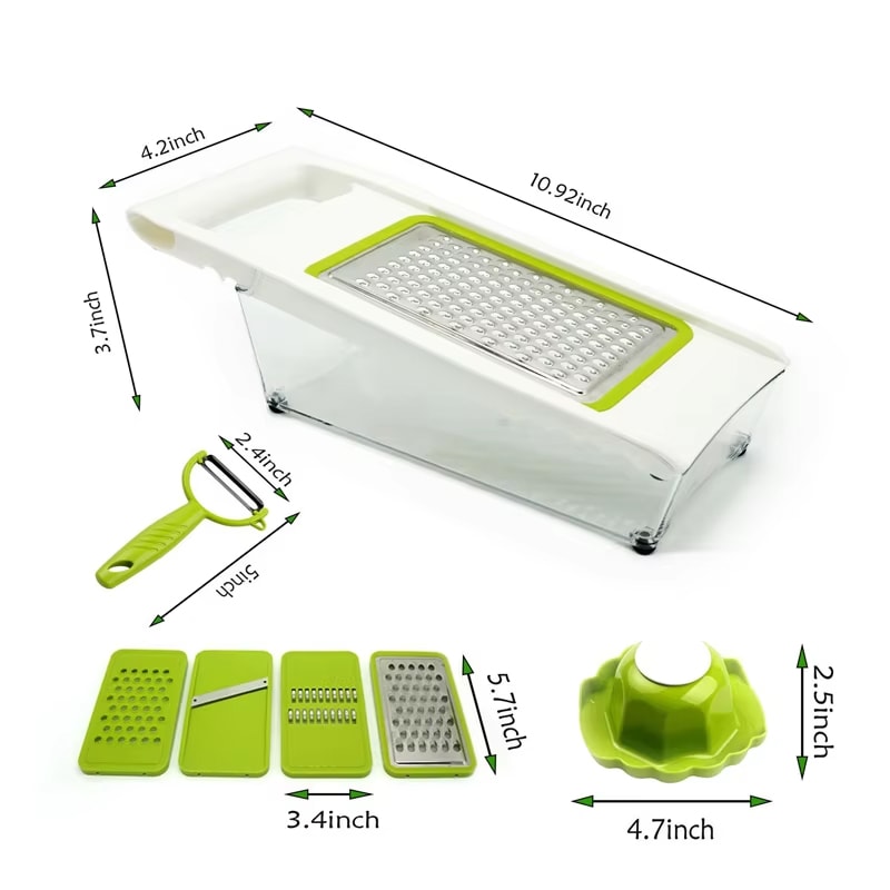 Mandoline Slicer Cheese Grater With Container Kitchen Vegetable Slicer Cutter Onion Cutter Julienne 6