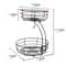 Countertop Fruit Basket Bowl With Metal Wire And Banana Hanger Storage Holder 5