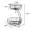 Countertop Fruit Basket Bowl With Metal Wire And Banana Hanger Storage Holder 5