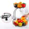 Countertop Fruit Basket Bowl With Metal Wire And Banana Hanger Storage Holder 1
