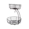 Countertop Fruit Basket Bowl With Metal Wire And Banana Hanger Storage Holder 6