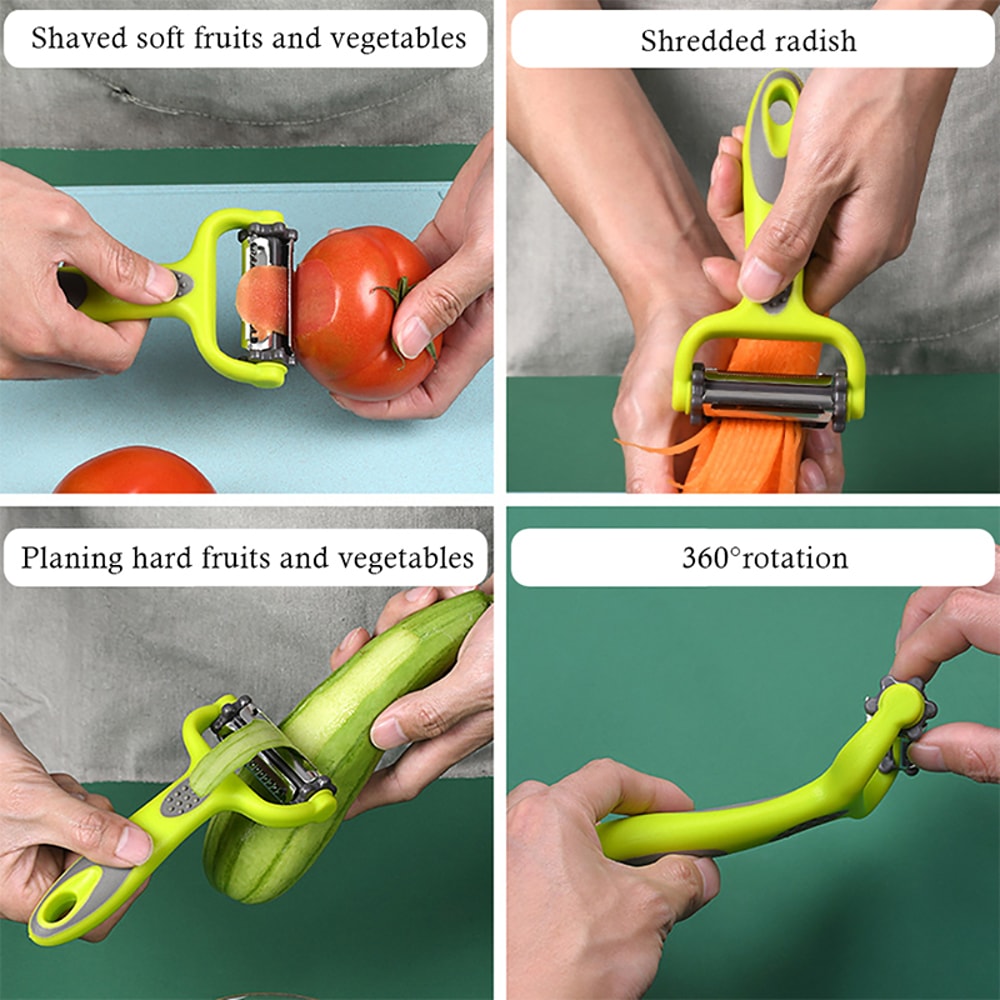 Multifunction Rotary Peeler Grater for Fruit Vegetables Cabbage Salad Carrot Potato Slicer Julienne Kitchen Tool