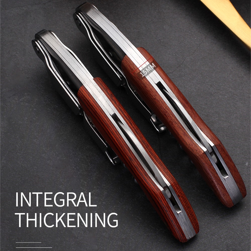 Portable Corkscrew Professional Wine Opener Wood Handle Multifunction Beer Cap Bottle Opener Bar Tool