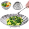 Stainless Steel Folding Dish Steamer Basket Fruit Vegetable Cooker Meat Steaming Tray Kitchen Tools 0