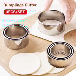 stainless steel dumplings molds round cookie biscuit cutters circle pastry ring molds